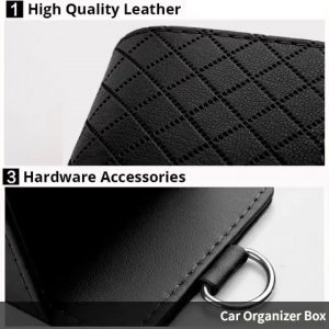 ✅Car Organizer Box Bag Air Outlet Dashboard Hanging Leather Universal Car Mobile Phone Holder In