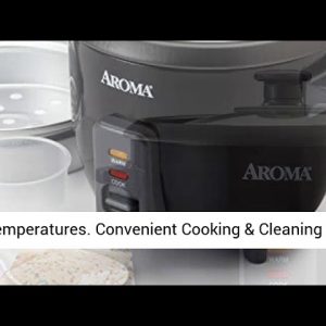 Aroma Housewares ARC 363 1NGB 3 Uncooked 6 Cups Cooked Rice Cooker, Steamer, Multicooker,