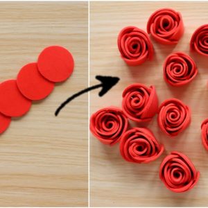 Foam Sheet Flowers | Paper Craft | DIY | Paper Rose Making | Foam Sheet Craft Ideas | Rose Flower