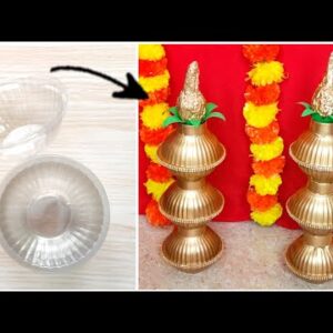 Kalasam Making With Disposable Cups | DIY Kalasam | Kalasam Decoration Ideas