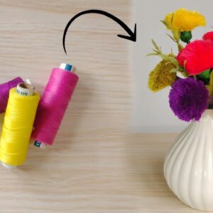 Flower Making With Sewing Thread | DIY | Flower Making Ideas