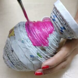 How To Make Flower Vase With Newspaper | DIY | Best Out Of Waste | Paper Craft